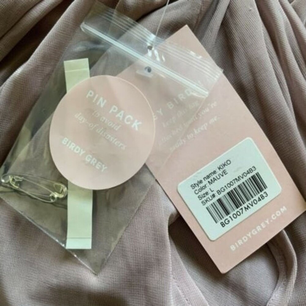 Birdy Grey Kiko Halter Bridesmaid Dress In Mauve L - Picture 7 of 10